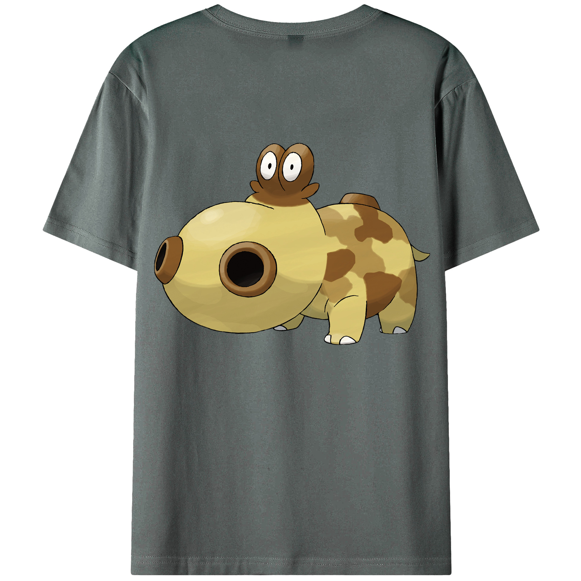 （画像用） ポケットモンスター Pokémon 綿100％ メンズ半袖Tシャツ（バックプリント） 通気性